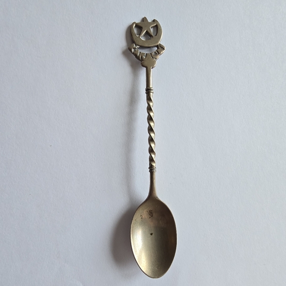Vintage spoon Karachi silver crescent moon star Pakistan Pakistani - Picture 3 of 14